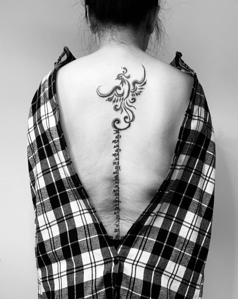 昨日纹身图片_背部纹身图案