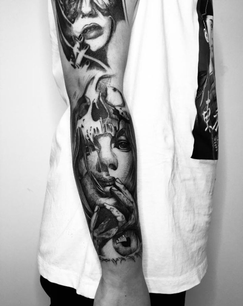 今日纹身图片_手臂纹身图案