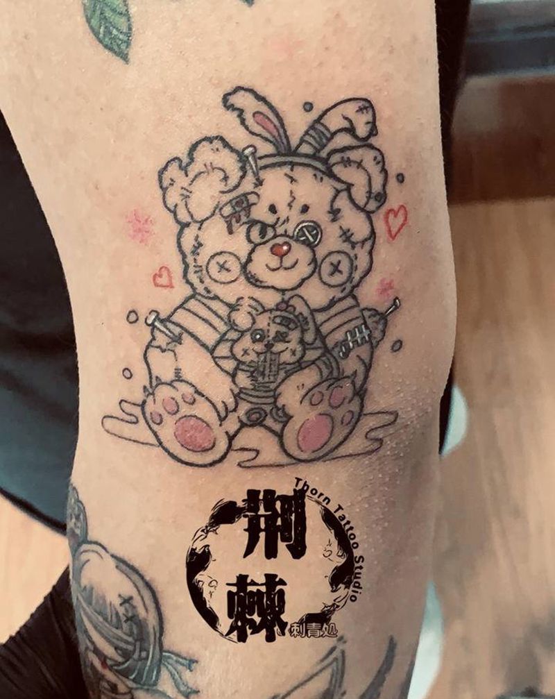 拼接纹身图片_手臂New SchoolOld School纹身图案