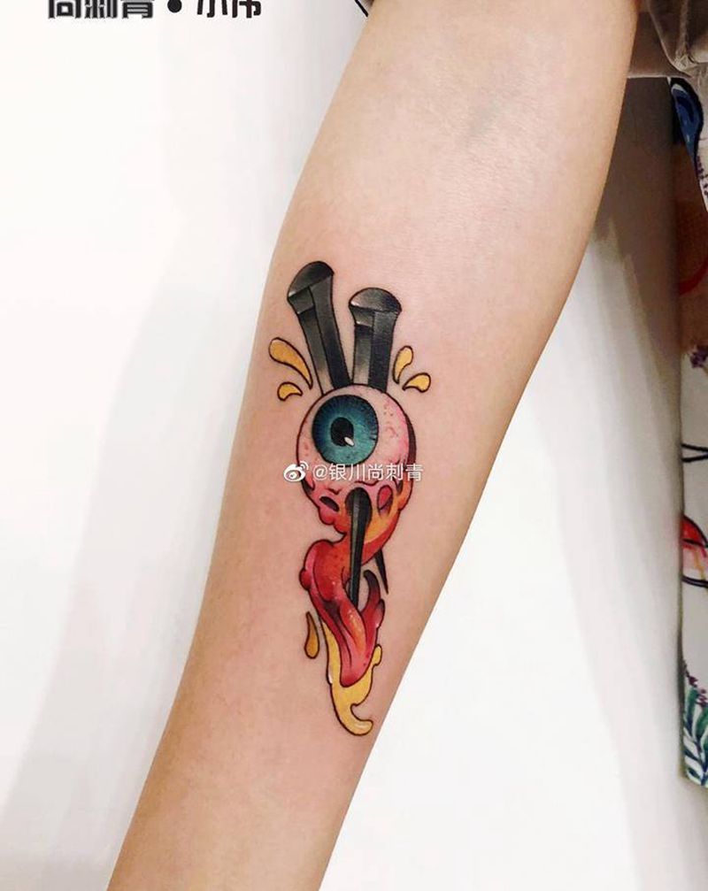 school纹身图片_颈部手臂Old SchoolNew School纹身图案