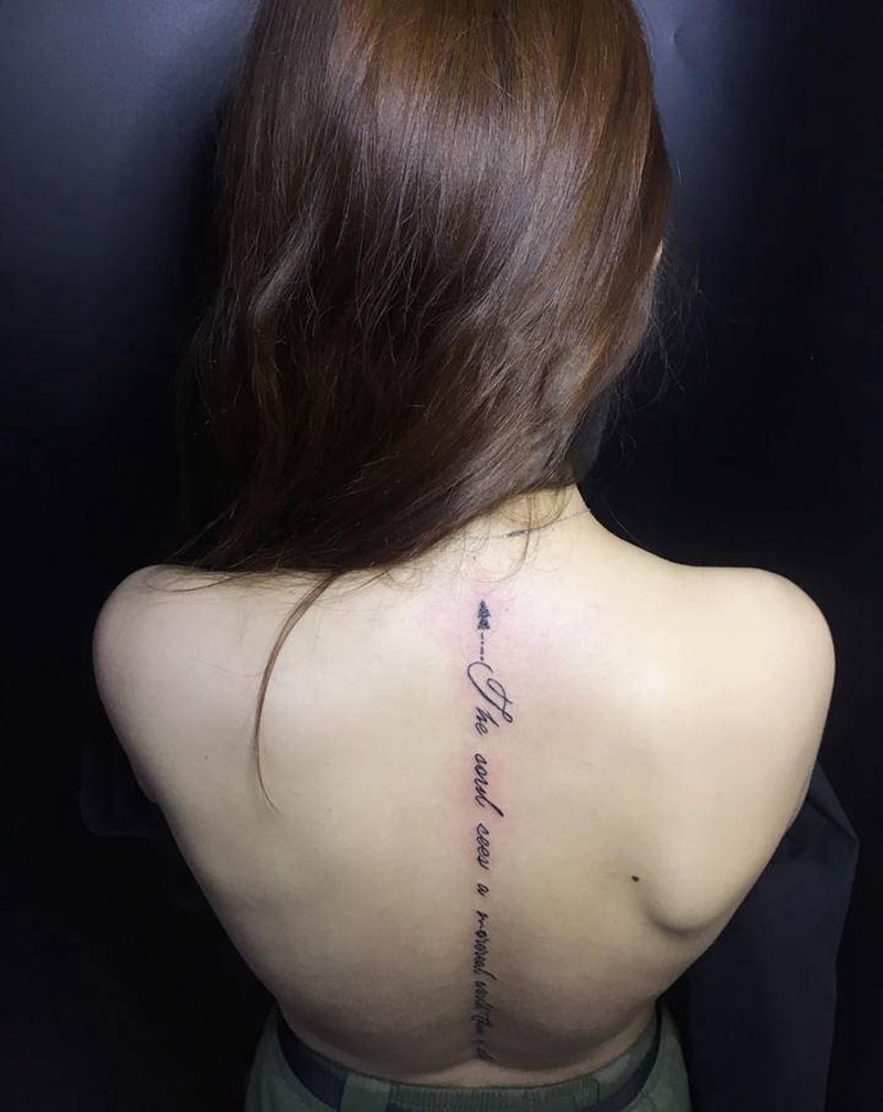 性感英文纹身图片_背部纹身图案