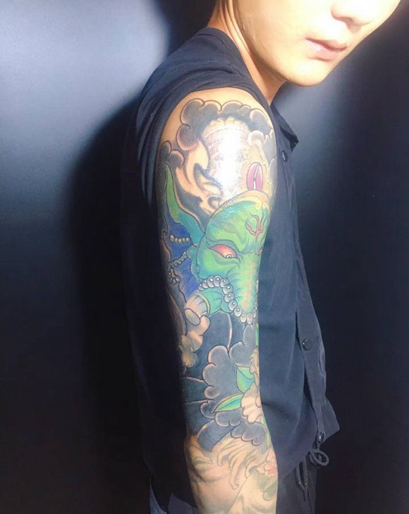 修改纹身图片_手臂新传统纹身图案