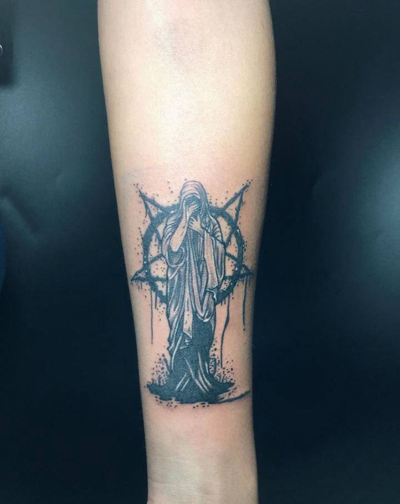 救世主纹身图片_手臂欧美写实纹身图案