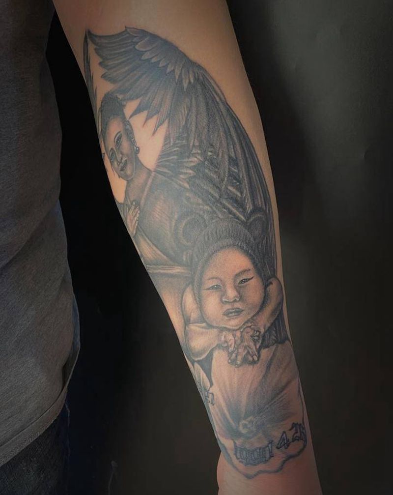 肖像纹身图片_手臂纹身图案