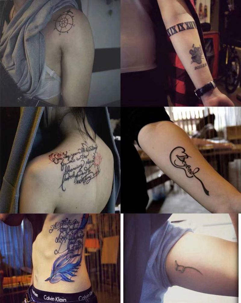 过往积累纹身图片_腿部手臂纹身图案