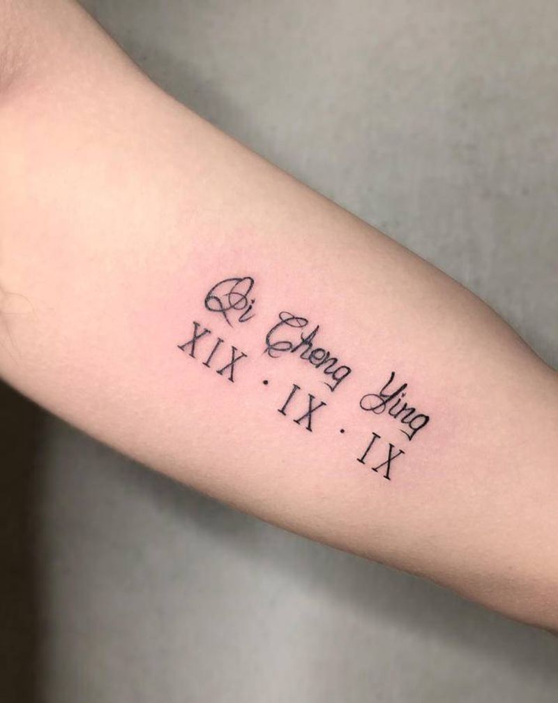 英文字母纹身图片_手臂新传统纹身图案