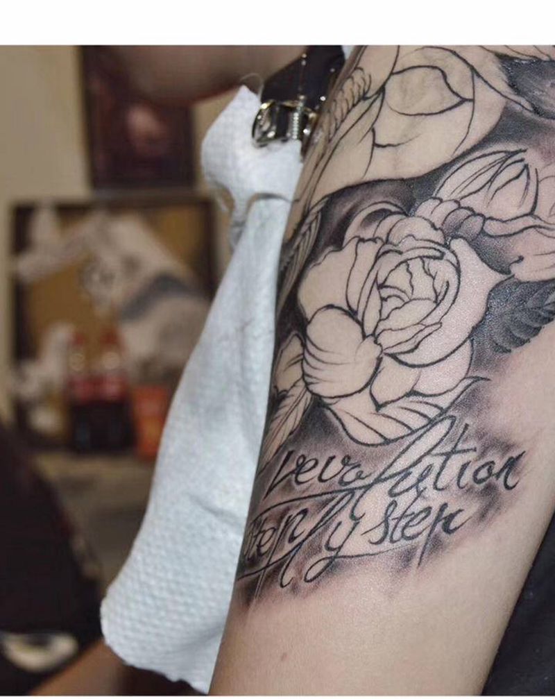 遮盖未完成纹身图片_手臂纹身图案