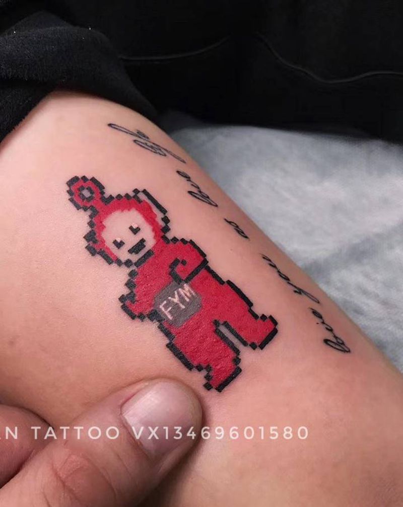 啵儿纹身图片_手臂New School纹身图案