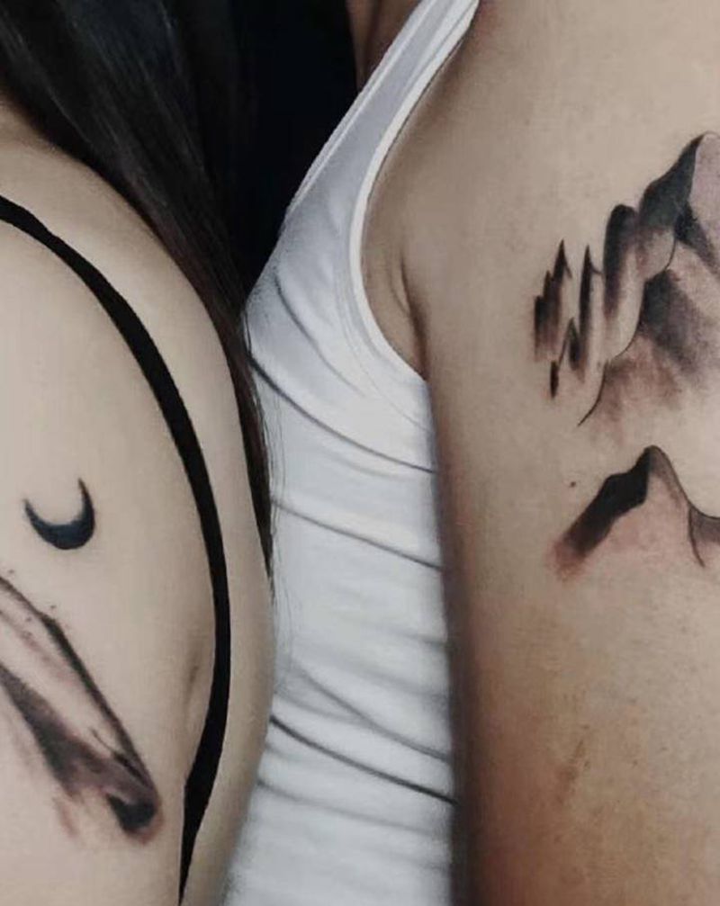 情侣纹身图片_手臂纹身图案