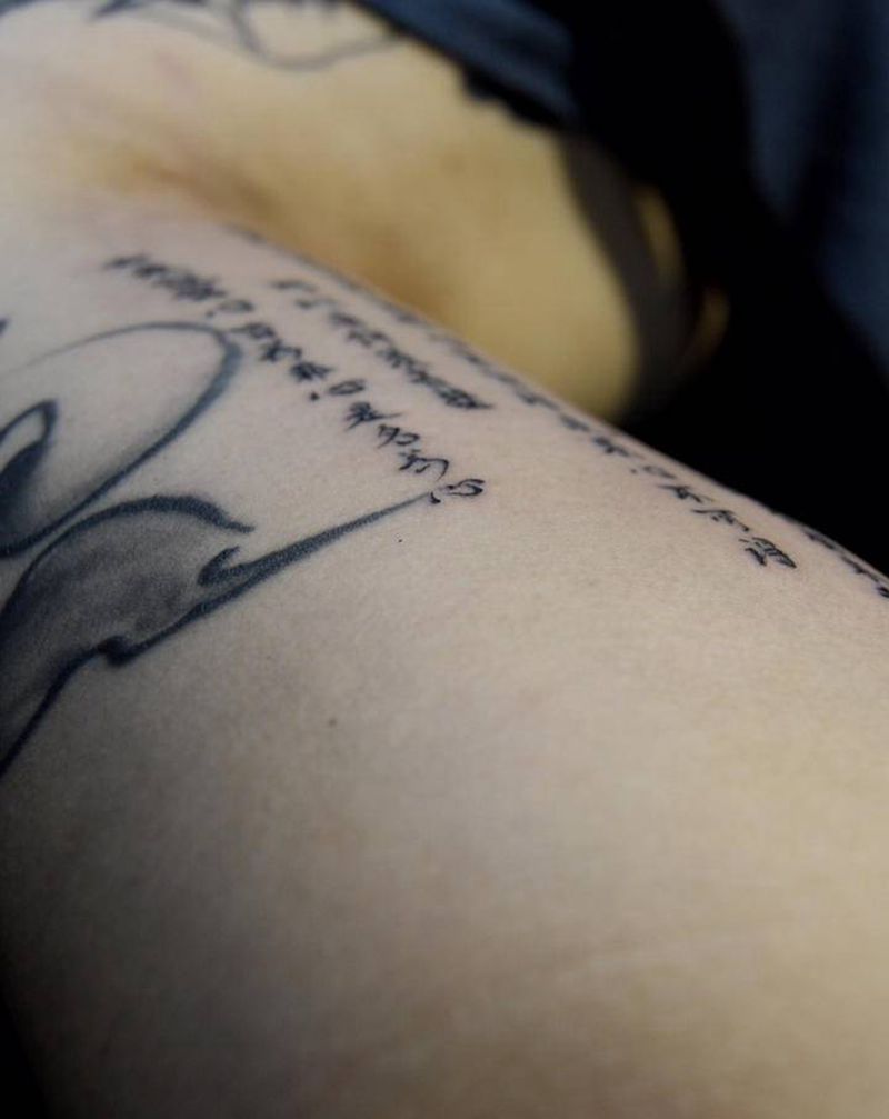 金刚经纹身图片_手臂纹身图案