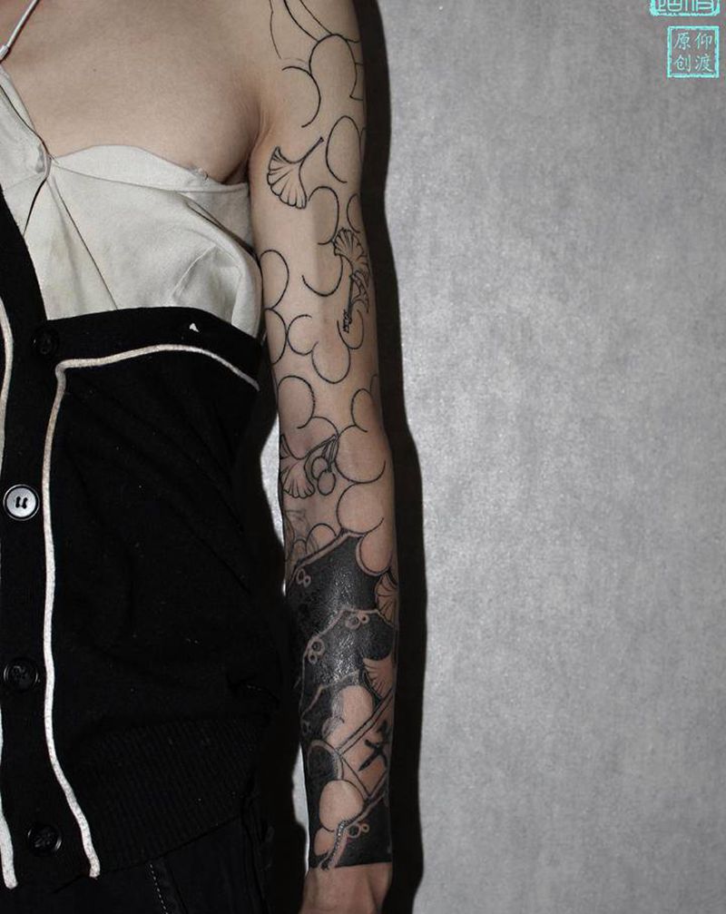 日式老传统纹身图片_手臂老传统纹身图案