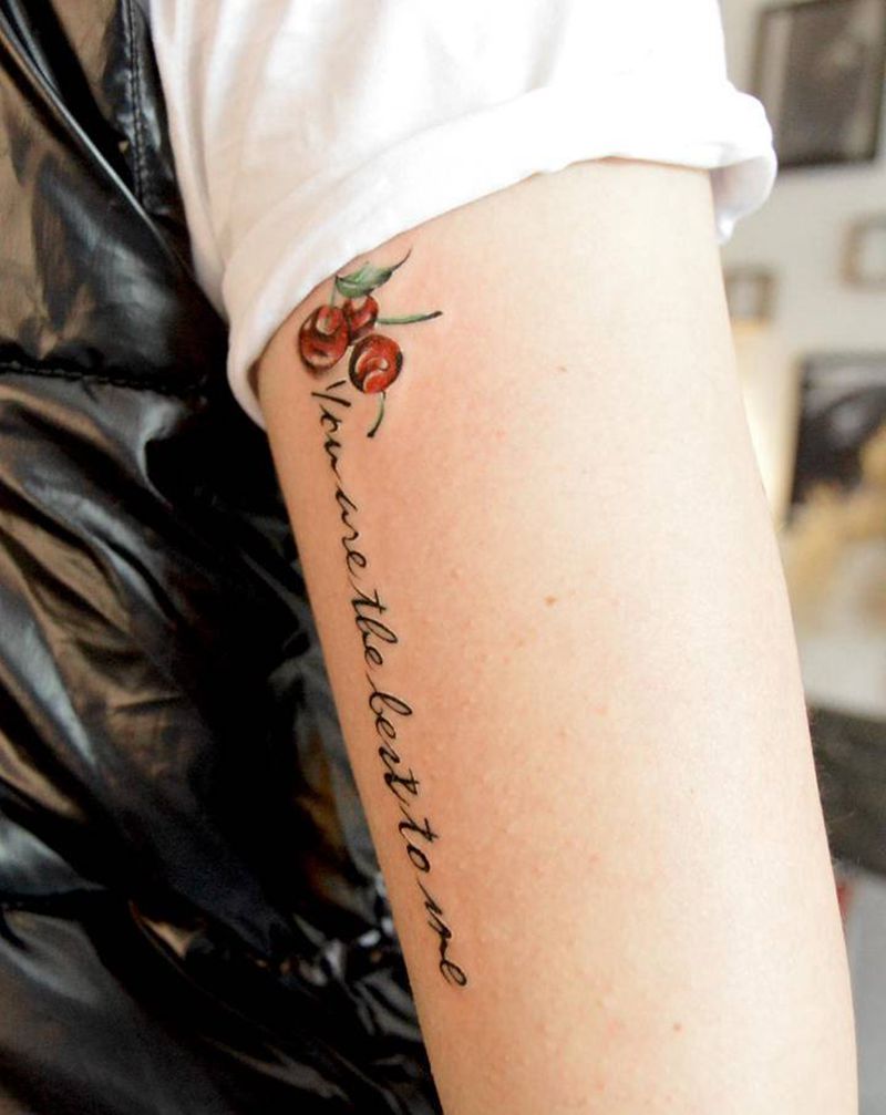 字母纹身图片_手臂花体字纹身图案