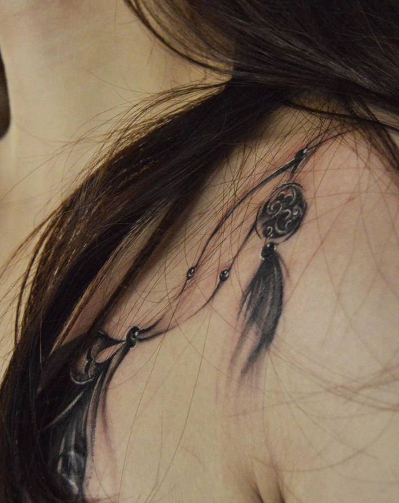 遮盖纹身图片_肩部纹身图案