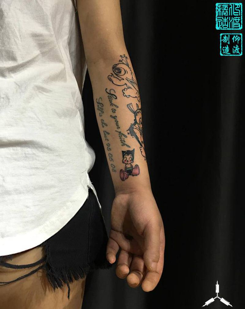 动漫／仰渡刺青作品纹身图片_手臂动漫纹身图案