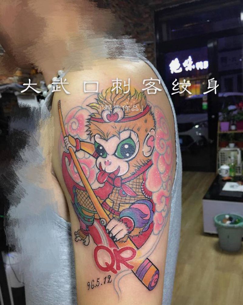 凶猴纹身图片_手臂纹身图案