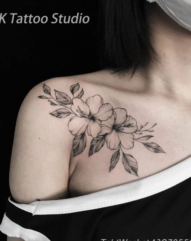 闺蜜同款纹身图片_肩部纹身图案