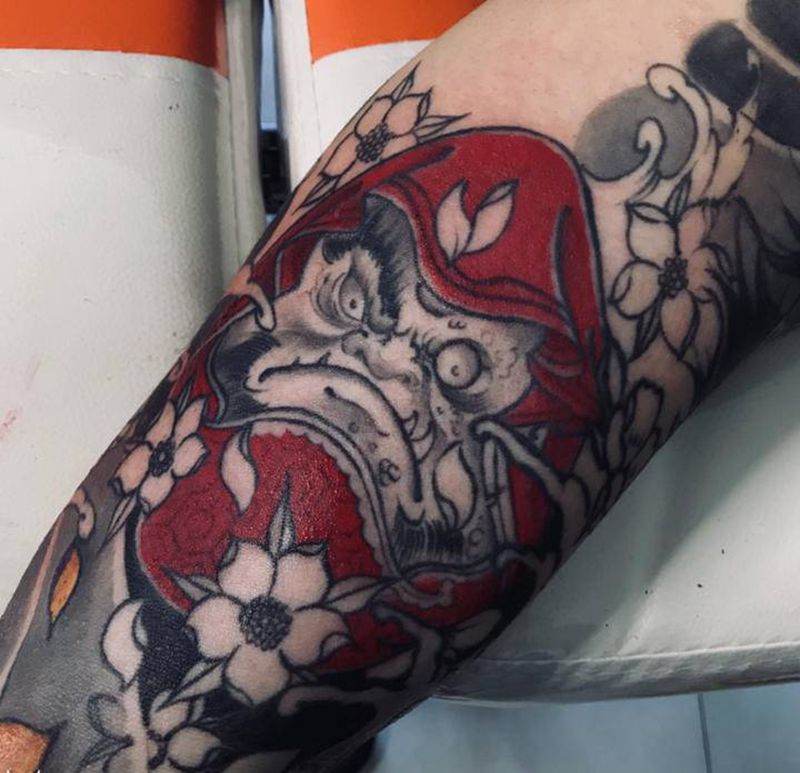 老图上色纹身图片_手臂新传统纹身图案