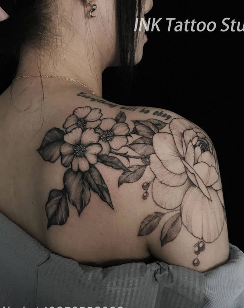 修改纹身图片_肩部背部纹身图案