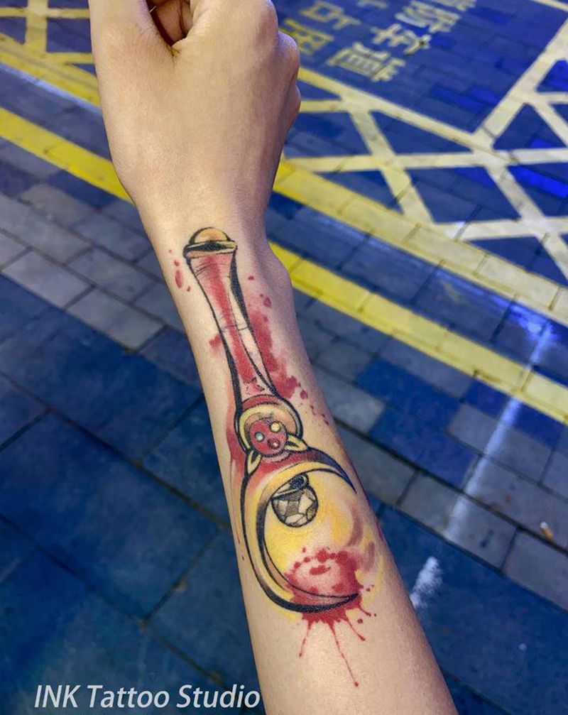 遮盖恢复一年后纹身图片_手臂水彩遮盖纹身图案