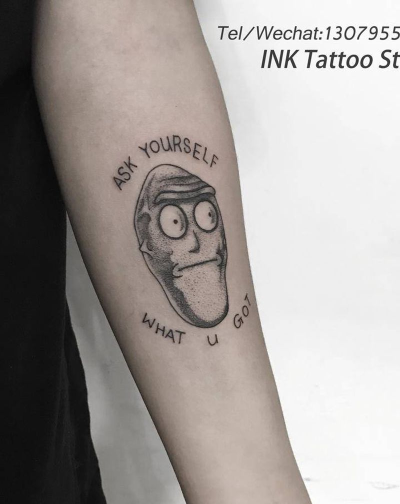 客人自带图纹身图片_手臂点刺纹身图案