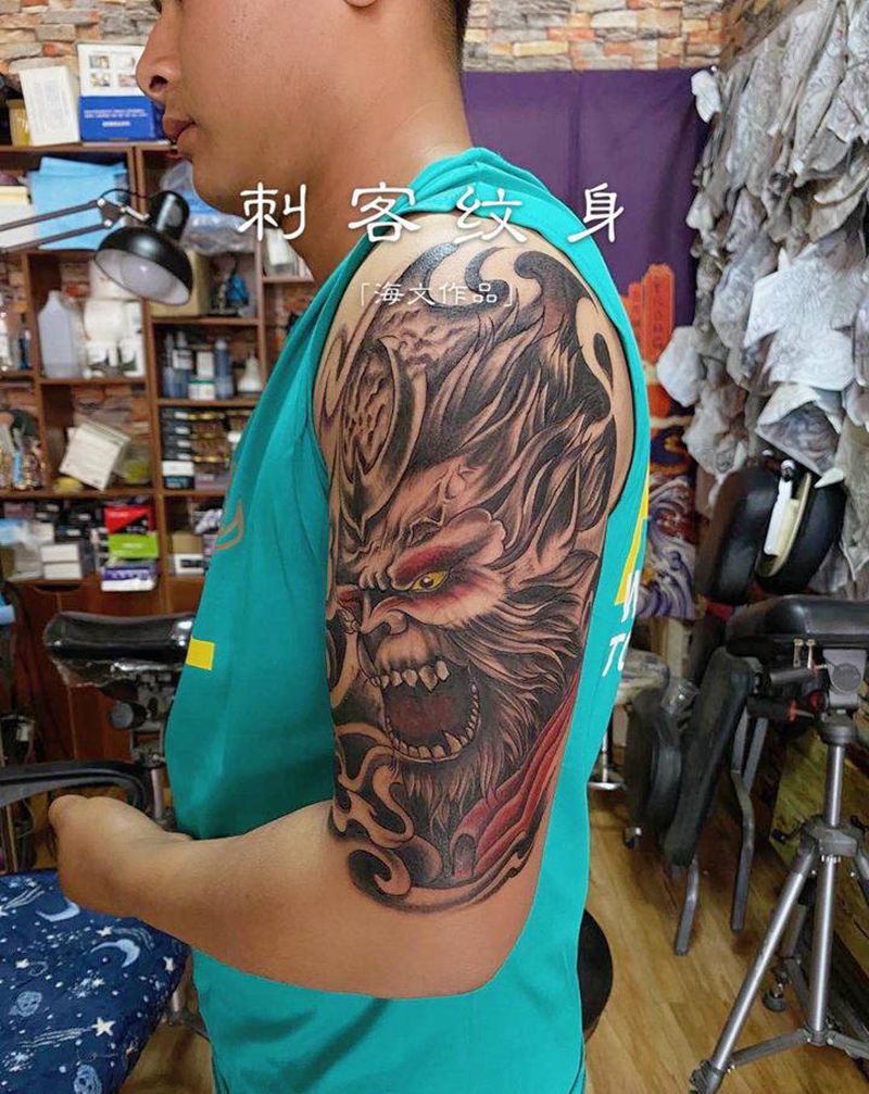 大圣纹身图片_手臂纹身图案