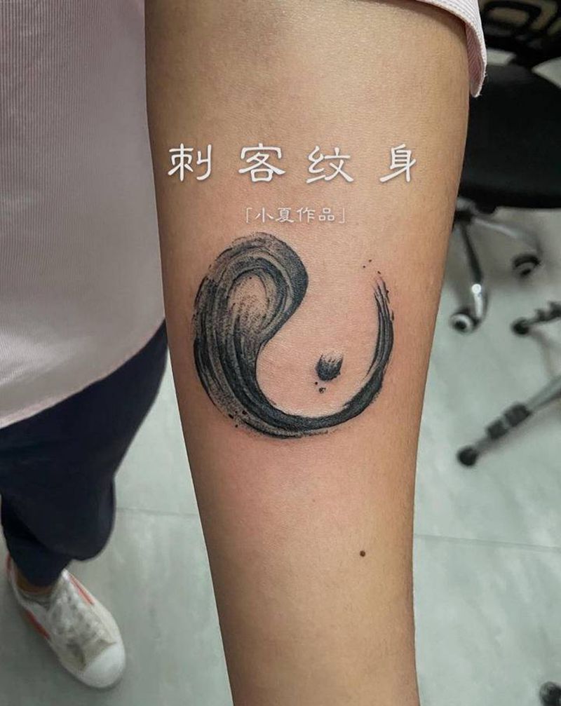 太极纹身图片_手臂纹身图案