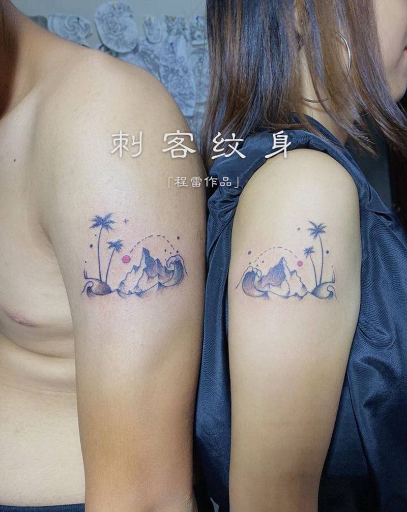 情侣小图纹身图片_手臂纹身图案