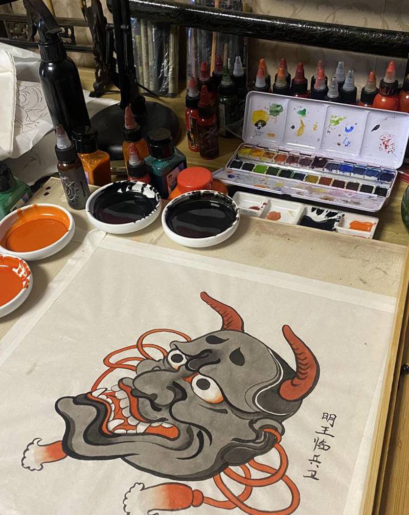 般若纹身图片_老传统纹身图案