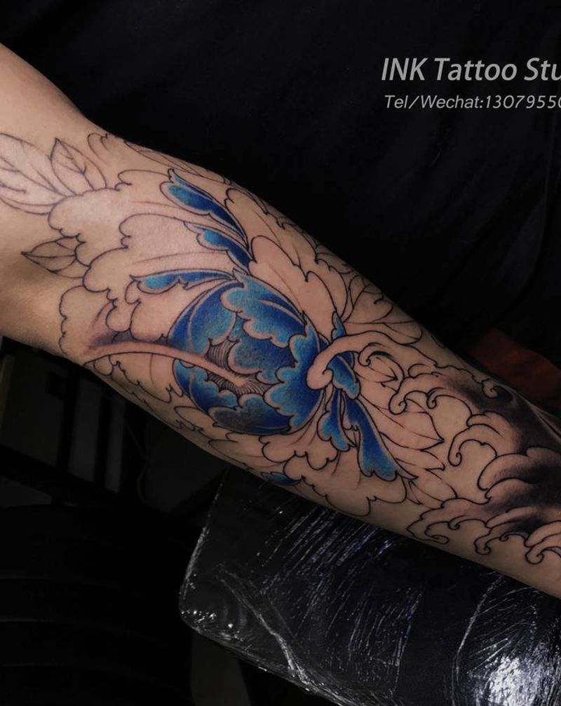 花臂进度10%？纹身图片_手臂新传统纹身图案