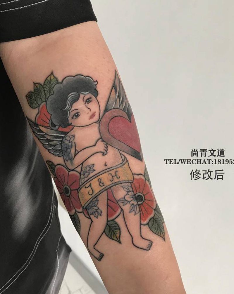 修改纹身图片_手臂Old School纹身图案