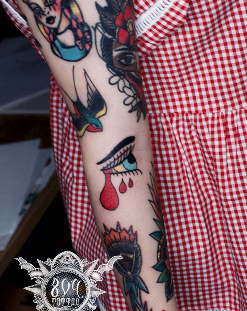 Oldschool纹身图片_手臂Old School纹身图案