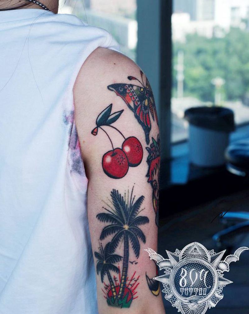 Oldschool纹身图片_手臂Old School纹身图案