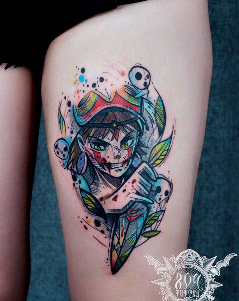 Newschool幽灵公主纹身图片_New School纹身图案