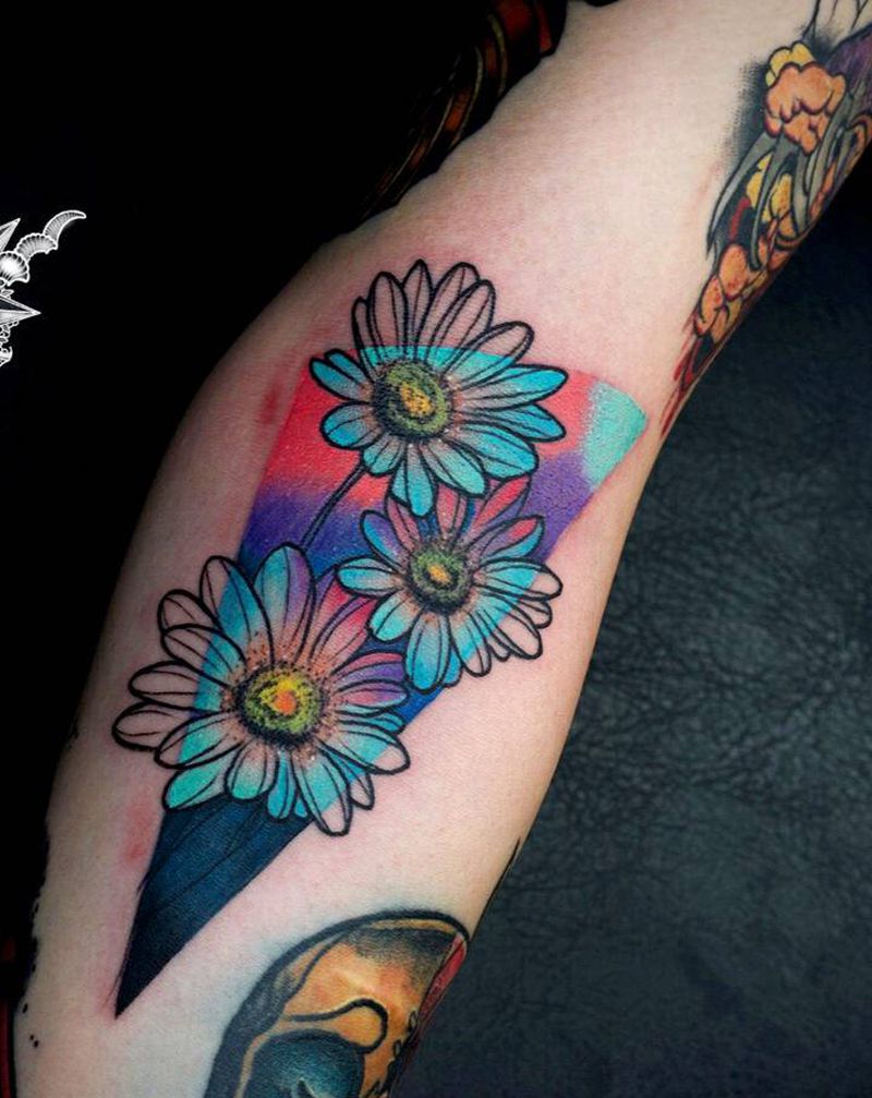 Newschool纹身图片_手臂New School几何纹身图案