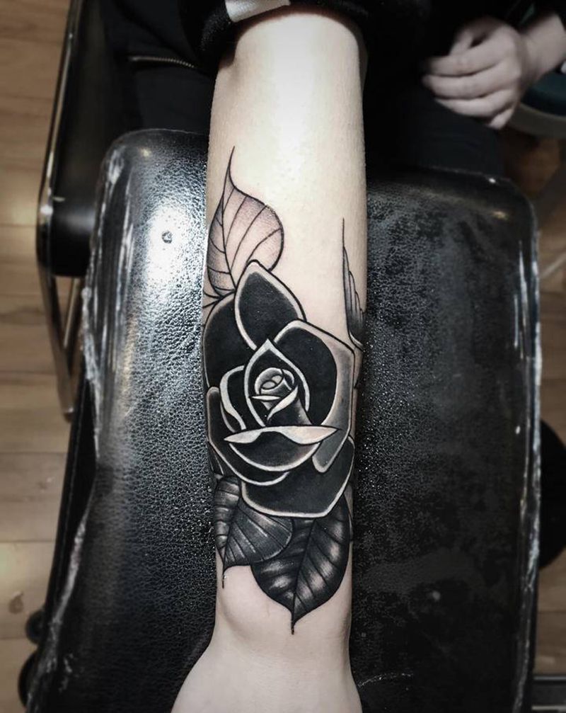 遮盖纹身图片_手臂Old School纹身图案