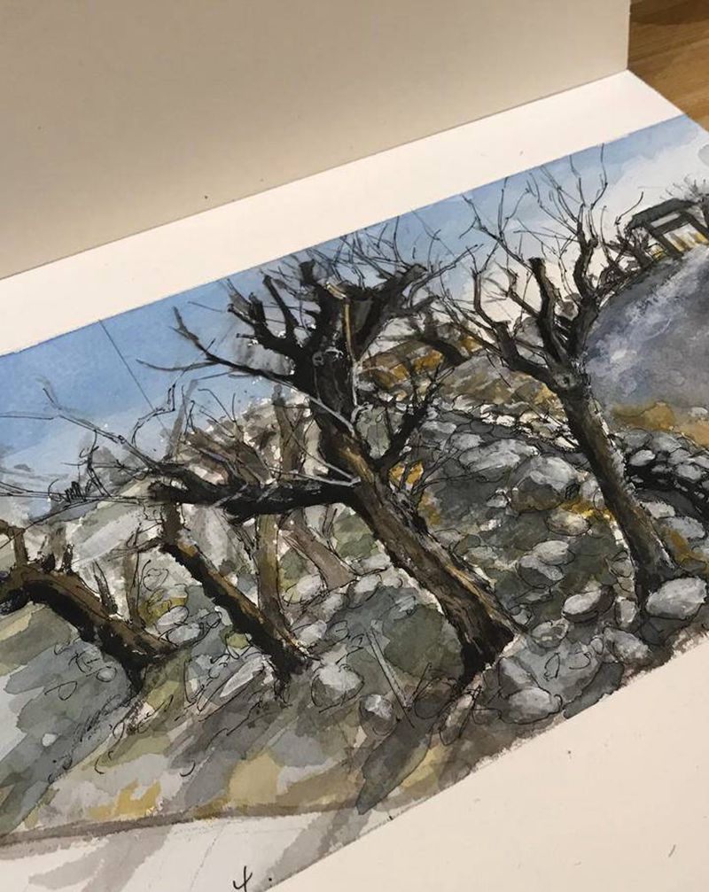 冬纹身图片_水彩纹身图案