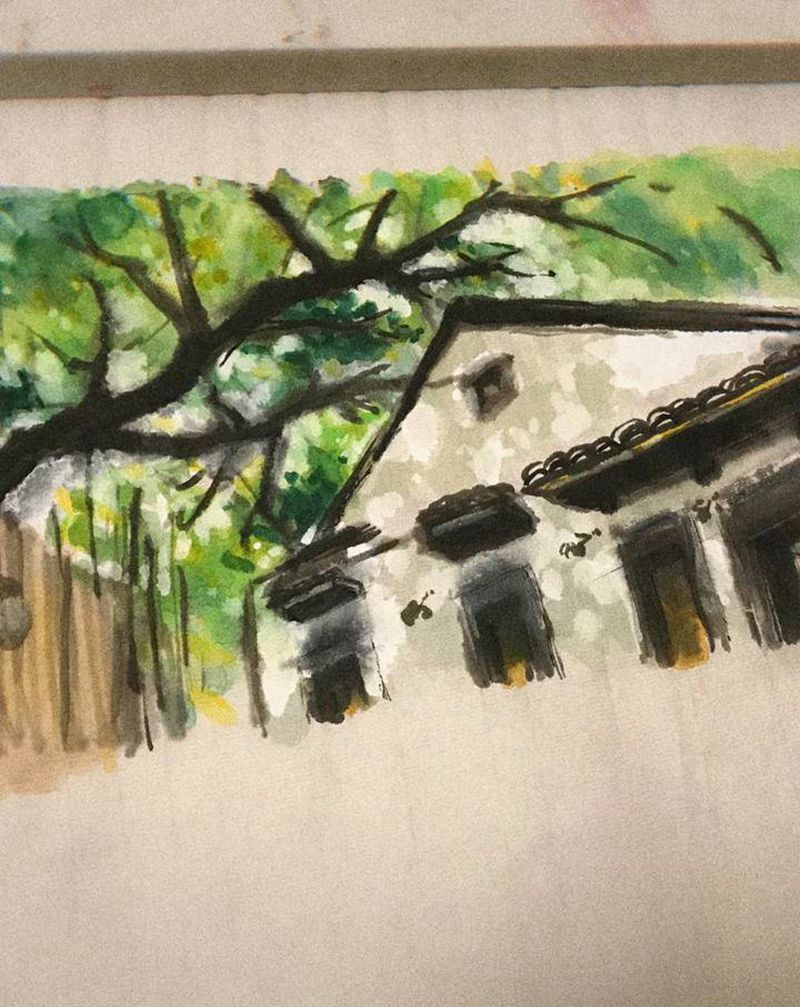 小幅水彩纹身图片_水彩水墨纹身图案