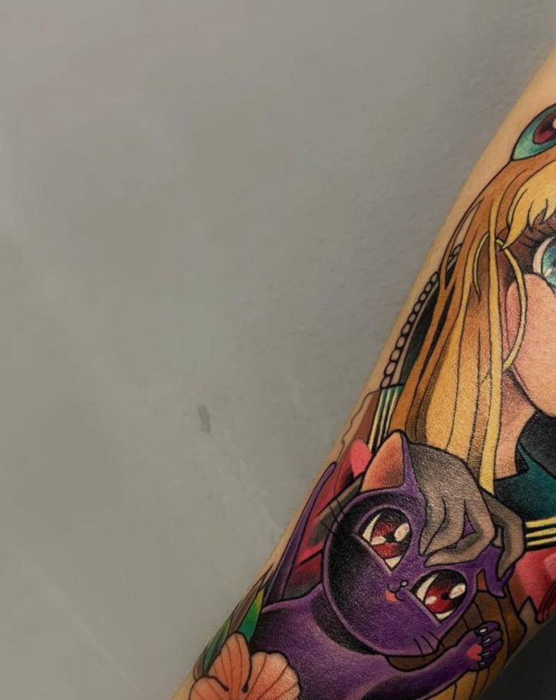 美少女战士纹身图片_手部手臂New School纹身图案