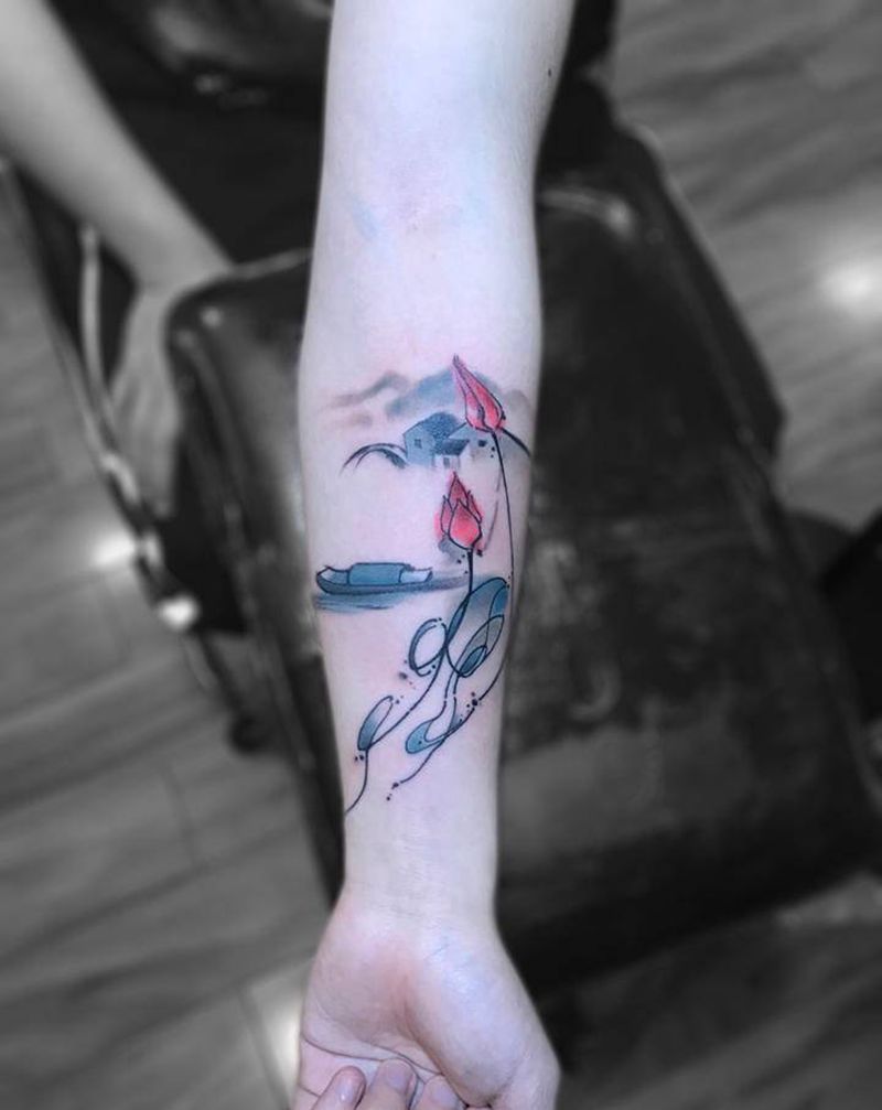 原创小图纹身图片_水墨纹身图案