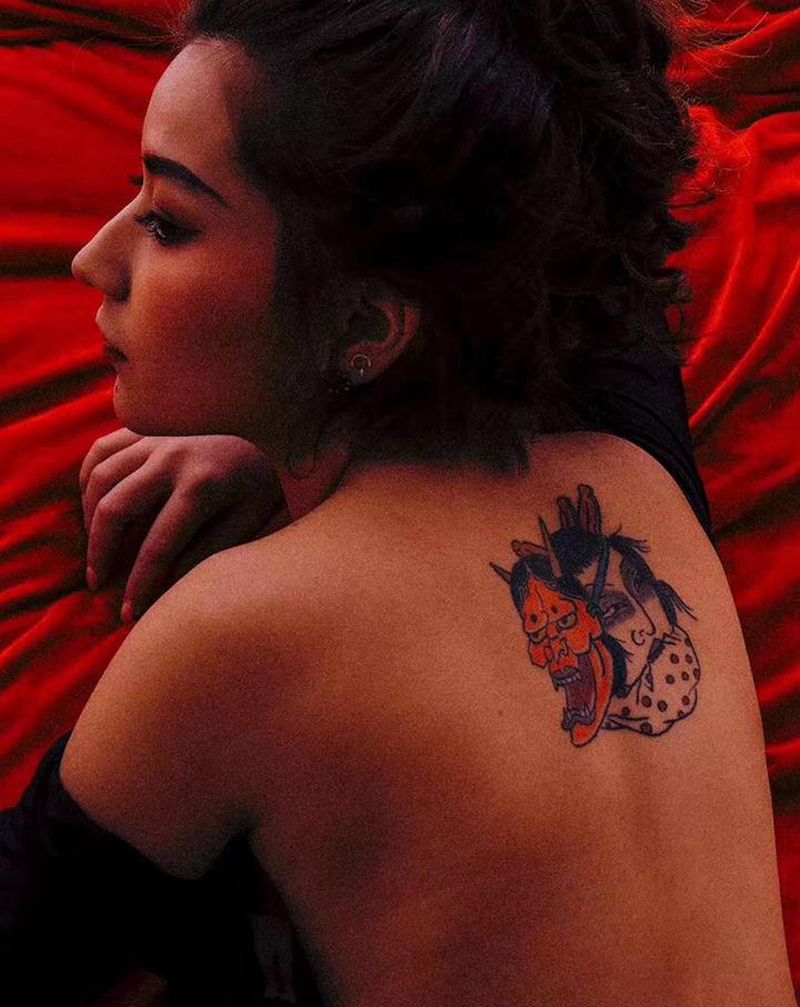 买家秀分享纹身图片_背部新传统Old School般若传统纹身图案