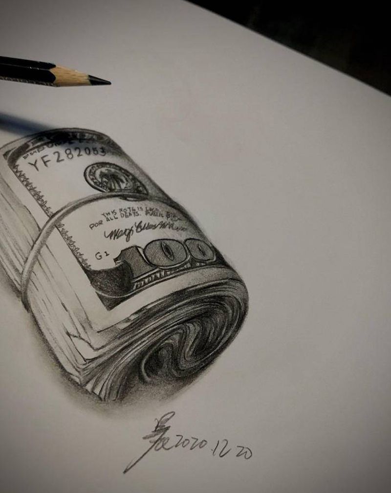 手绘客定稿纹身图片_肩部手臂欧美写实纹身图案