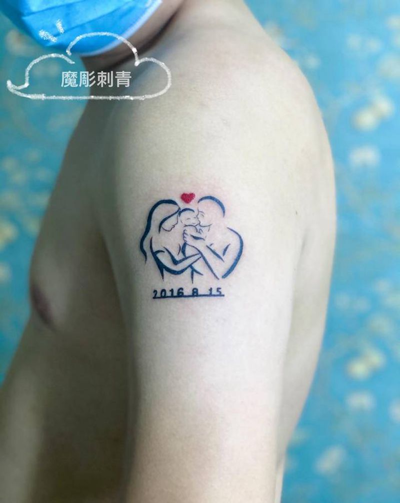 剪影纹身图片_手臂纹身图案