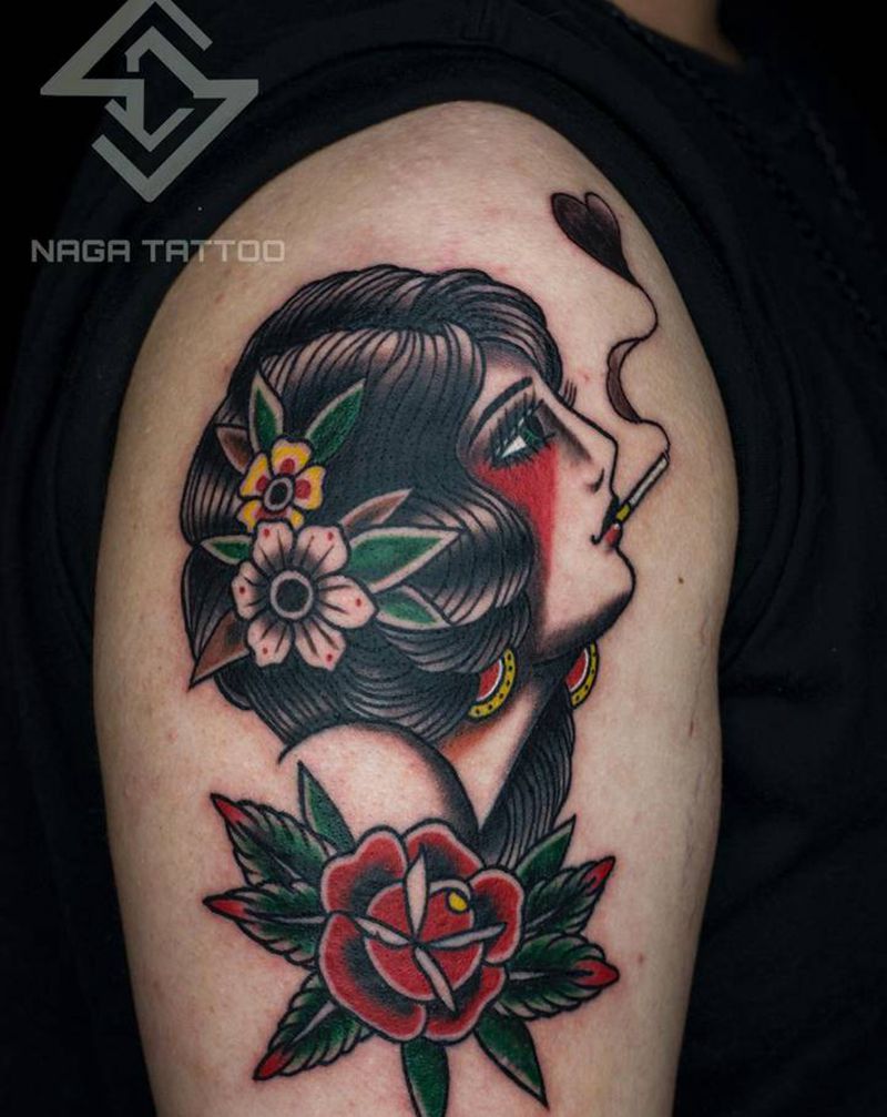 oldschool纹身图片_手臂Old School纹身图案