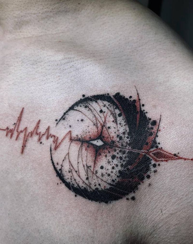 心流纹身图片_花体字纹身图案