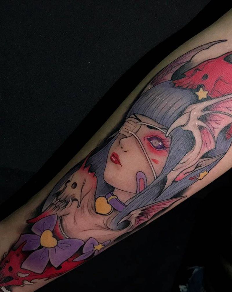 漫纹身图片_手臂动漫纹身图案
