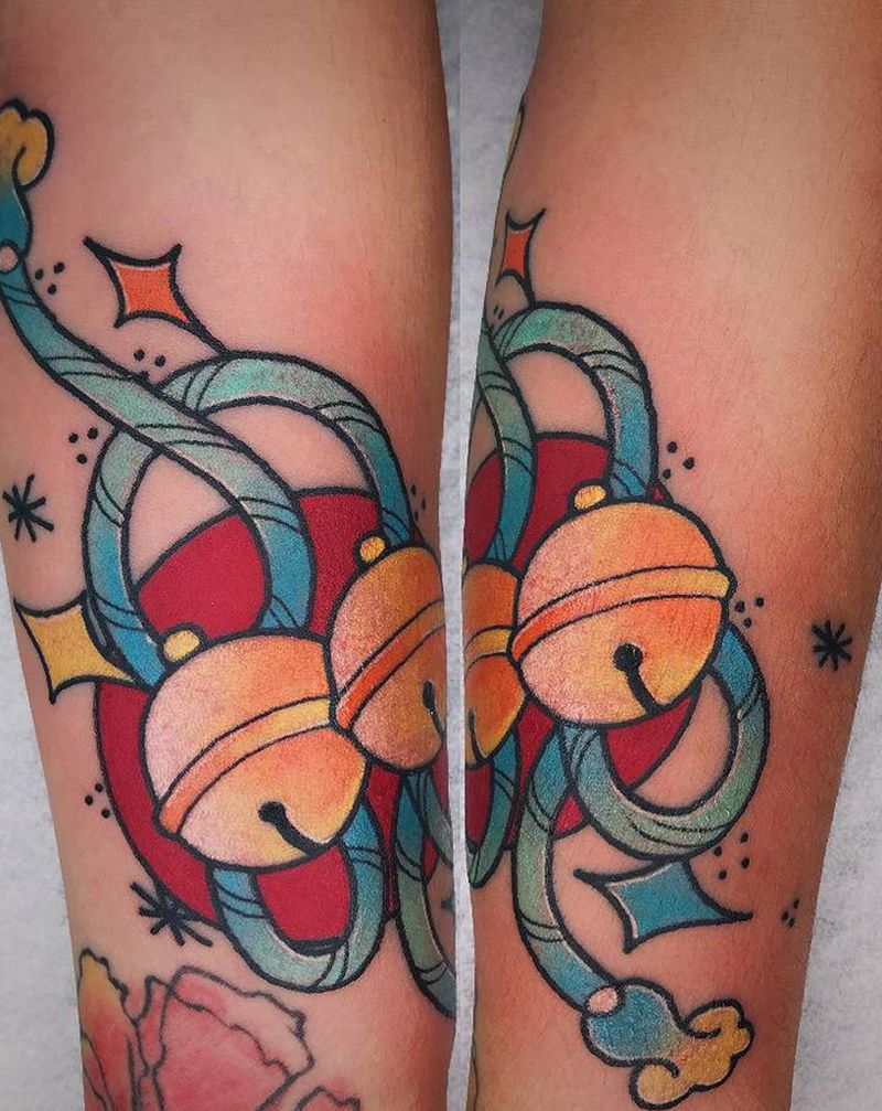 铃铛纹身图片_手臂Old SchoolNew School纹身图案