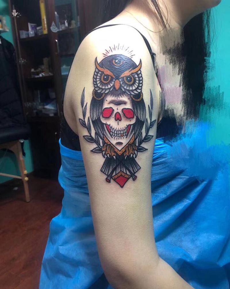 school纹身图片_手臂New SchoolOld School纹身图案