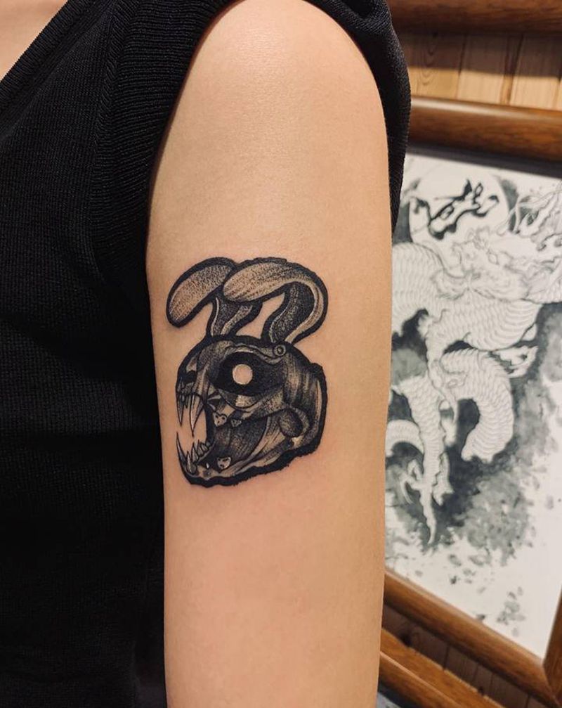 麻辣兔头纹身图片_手臂纹身图案