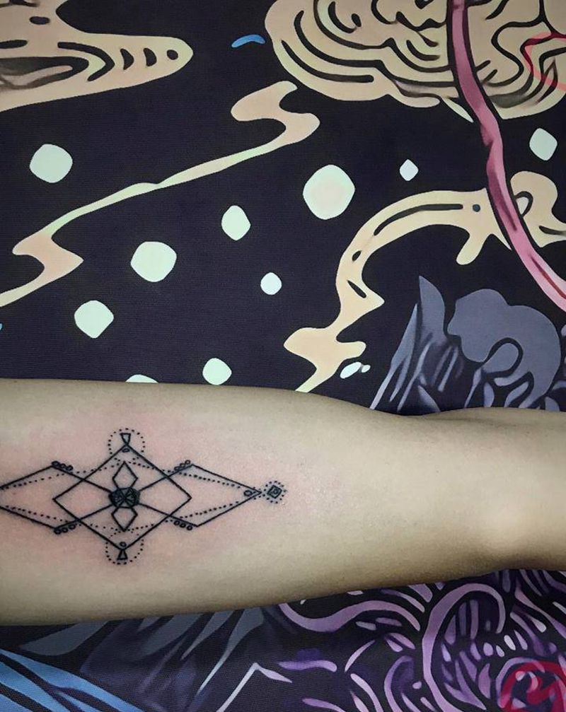 几何图案纹身图片_手臂几何纹身图案