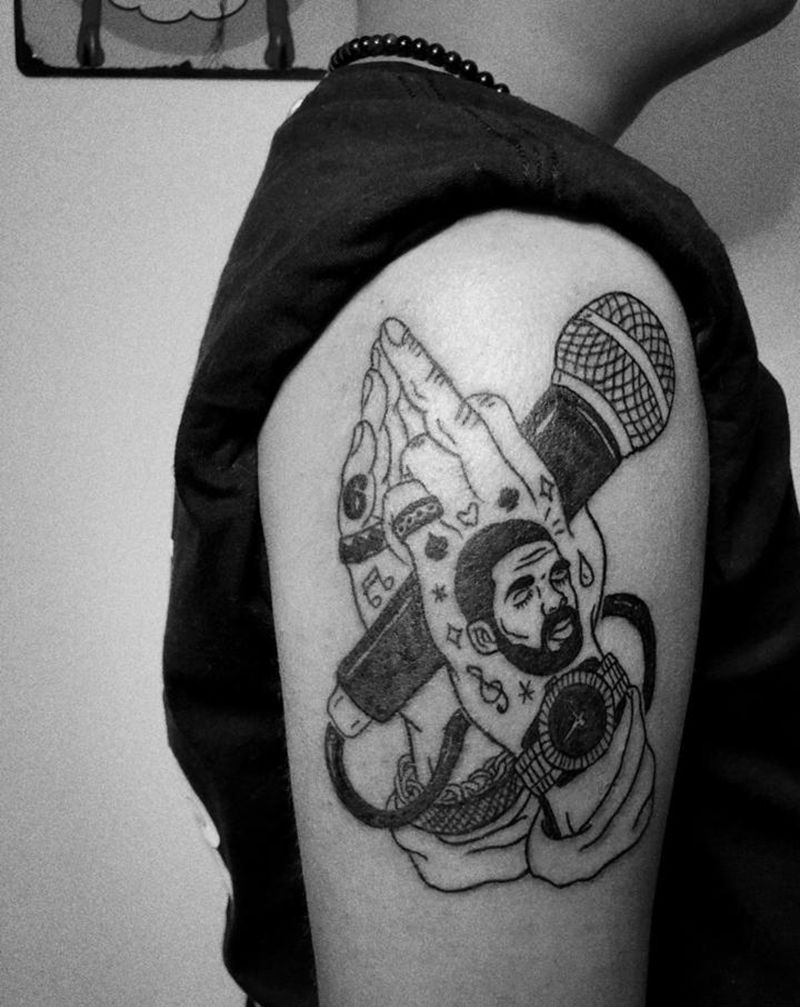 热爱音乐纹身图片_手臂纹身图案